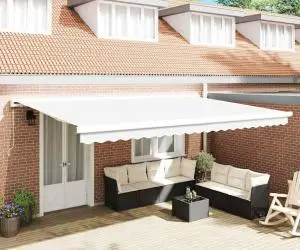 vidaXL Material pentru Înlocuirea Marchetei pentru Cadru de 5x3.5 m Alb