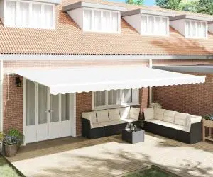 vidaXL Material de înlocuire a marchizei pentru cadru de 6x3 m Alb