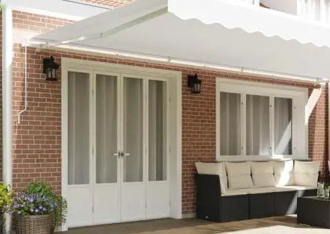 Material de înlocuire a marchizei pentru cadru de 6x3 m Alb - 3/5