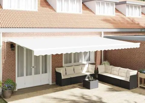 Țesătură pentru înlocuirea cortului pentru cadru de 6x3.5 m Alb - 1/5