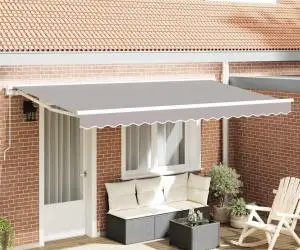 vidaXL Material de înlocuire pentru marchiză pentru cadru 4x2 m gri deschis