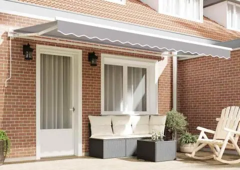 Material de înlocuire pentru marchiză pentru cadru 4x2 m gri deschis - 3/5