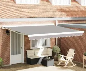 vidaXL Fabrică de Marchiză pentru cadru de 4x3.5 m Gri Deschis