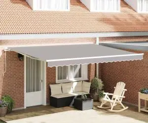 vidaXL Țesătură de înlocuire pentru avans pentru cadru 4.5x3 m gri deschis