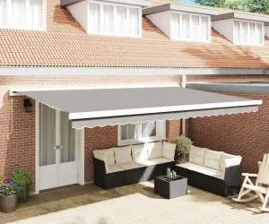 vidaXL Material de rezervă pentru umbră pentru cadru de 5x3.5 m Gri deschis