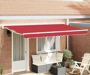 vidaXL Material de înlocuire pentru marchiză pentru cadru de 4x2 m Roșu