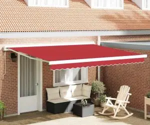 vidaXL Material de schimb pentru cortină pentru cadru de 4x3 m Roșu