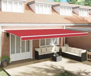 vidaXL Fabrică de înlocuire a copertinei pentru cadru de 6x3.5 m Roșu