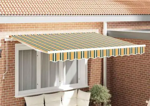 Material de Înlocuire pentru Marchiză pentru Cadru de 3.5x2 m Verde și Galben - 1/5