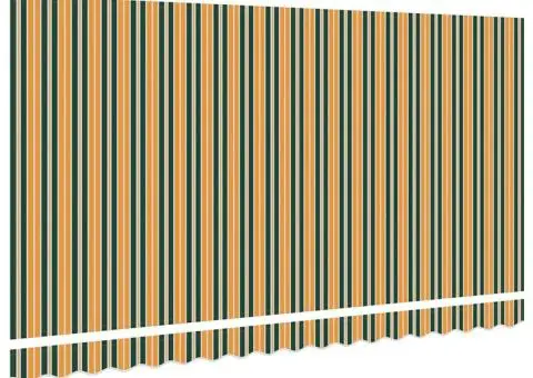 Tela de schimb pentru marchiză pentru cadru de 4x2 m Verde și Galben - 4/5