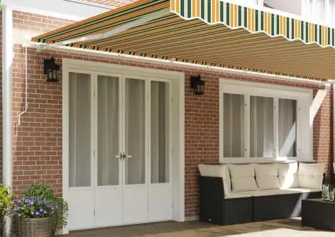 Fabrică de Înlocuire pentru Marchiză pentru Cadru de 6x3.5 m Verde și Galben - 3/5