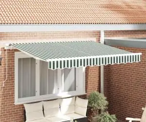 vidaXL Țesătură pentru marchiză pentru cadru de 2.5x2 m Verde și Alb