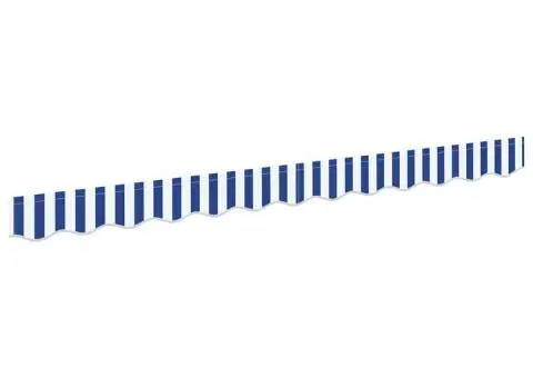 Obloane pentru copertină de 2,5 m în alb și albastru 2,3x0,2 m - 2/5