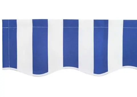 Obloane pentru copertină de 2,5 m în alb și albastru 2,3x0,2 m - 5/5