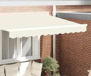 vidaXL Marchiză Valance pentru cadru de 2,5 m, crem, 2,3 x 0,2 m