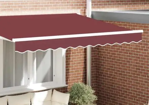 Marchiză de 2.5 m bordou, dimensiuni 2.3x0.2 m - 1/5