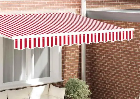 Valanț Cort Cadru 2.5 m, Roșu și Alb 2.3x0.2 m - 1/5