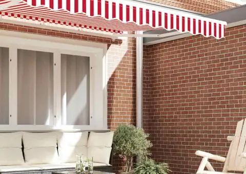 Valanț Cort Cadru 2.5 m, Roșu și Alb 2.3x0.2 m - 3/5