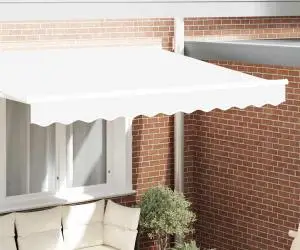 vidaXL Vela pentru mânere de 2,5 m Alb 2.3x0.2 m