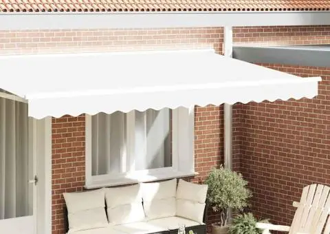 Valanț din cort pentru cadru de 4 m Alb 3.8x0.2 m - 1/5