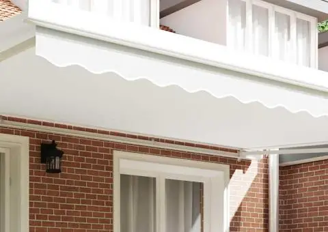 Marchiză Valance pentru Cadru de 5 m Alb 4.8 x 0.2 m - 3/5