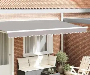 vidaXL Umbra Falsă pentru Cadru de 4m Gri Deschis 3.8x0.2m