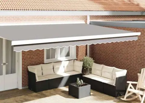 Țesătură pentru umbra de 5 m Gri deschis 4.8x0.2 m - 1/5