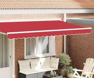 vidaXL Marchiză Valance pentru Cadru de 3.5m Roșie 3.3x0.2m