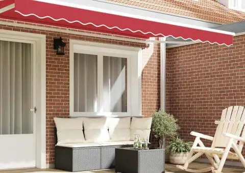 Marchiză Valance pentru Cadru de 3.5m Roșie 3.3x0.2m - 3/5