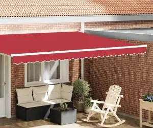 vidaXL Marchiză Valance pentru Cadru de 4.5m, Roșie, 4.3 x 0.2m