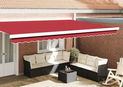 Fald din stor , cadru de 5 m, Roșu, 4.8 x 0.2 m - 1/5