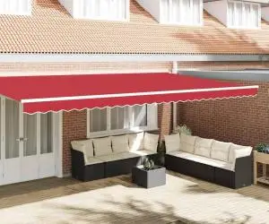 vidaXL Volan pentru Marchiză de 6m, Roșu 5.8x0.2 m