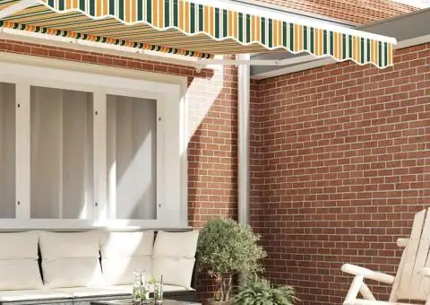 Jaluzelele laterale pentru cadru de 3 m în verde și galben 2.8x0.2 m - 3/5