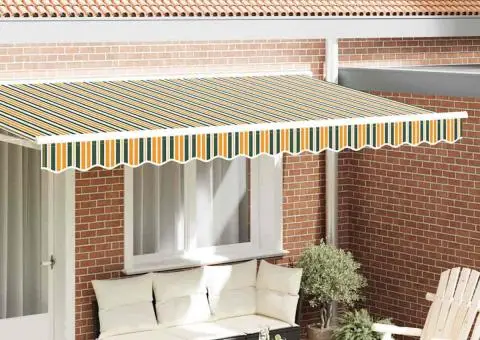 Marchiza de 4m, verde și galben, 3.8x0.2m - 1/5