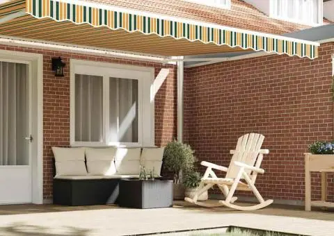 Valanț pentru marchiză cadru 4.5m verde și galben 4.3x0.2m - 3/5