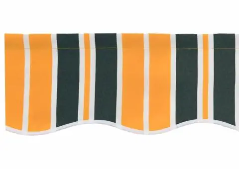 Valanț pentru marchiză cadru 4.5m verde și galben 4.3x0.2m - 5/5