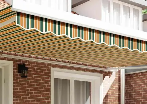 Plasa de umbrire pentru ramă de 5 m, Verde și Galben, 4.8 x 0.2 m - 3/5