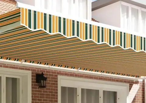 Marchiză pentru cadru de 6 m, verde și galben, dimensiuni 5.8x0.2 m - 3/5