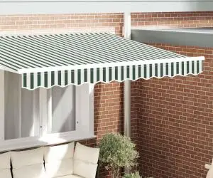 vidaXL Marchiză pentru Cadru de 2.5 m Verde și Alb 2.3x0.2 m