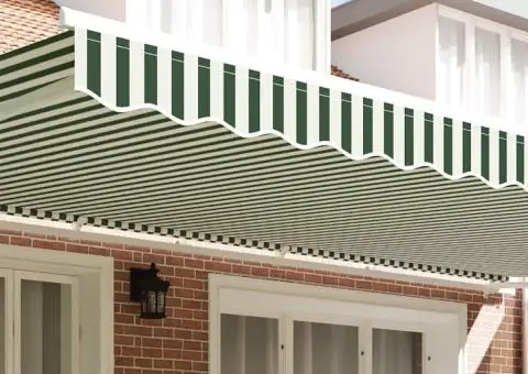 Roleta pentru Cadru de 6m Verde și Alb 5.8 x 0.2m - 3/5