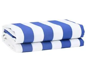 vidaXL Material de înlocuire pentru marchiză Albastru și Alb 10x1.6 m