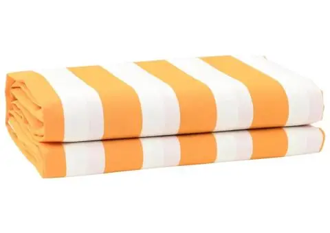 Material pentru umbrela de schimb Galben și Alb 10x1.6 m - 1/5