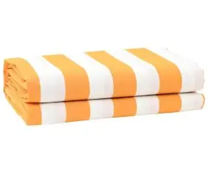 vidaXL Material pentru umbrela de schimb Galben și Alb 10x1.6 m