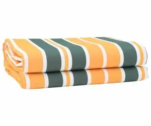 vidaXL Material de înlocuire pentru copertină Verde și Galben 10x1.6 m