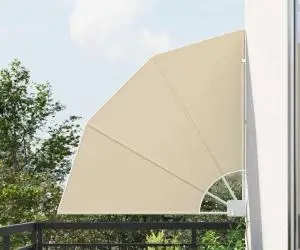 vidaXL Ecran de intimitate pentru balcon Bej 115 x 115 cm țesătură