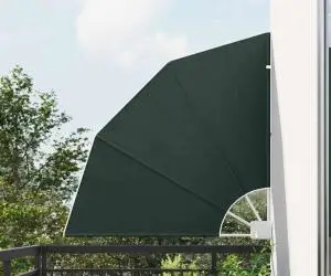 vidaXL Ecran de intimitate pentru balcon Verde închis 115 x 115 cm