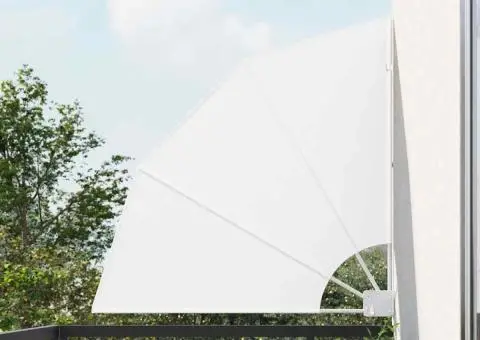 Ecran de intimitate pentru balcon Alb 115 x 115 cm țesătură - 1/5