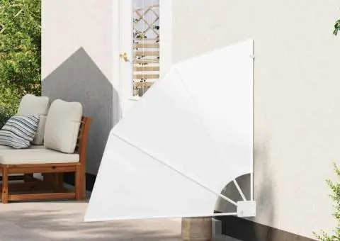 Ecran de intimitate pentru balcon Alb 115 x 115 cm țesătură - 3/5