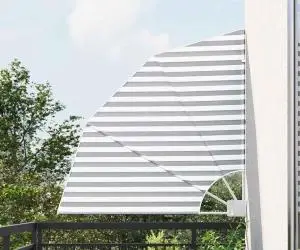 vidaXL Ecran de intimitate pentru balcon Antracit și alb 115 x 115 cm