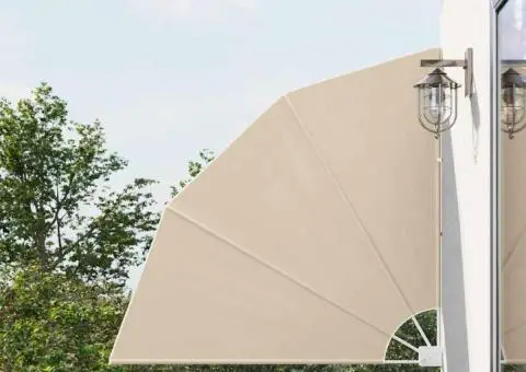 Ecran de intimitate pentru balcon Bej 140 x 140 cm țesătură - 1/5